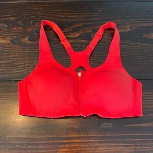Women’s LuluLemon red zip up sports bra